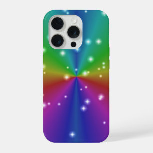 Coque iPhone 15 Pro Arc-en-ciel avec des étoiles