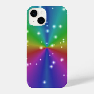 Coque Pour iPhone 14 Arc en ciel avec étoiles