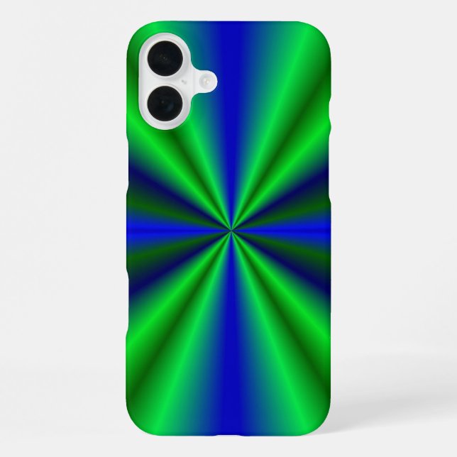 Coque iPhone arc-en-ciel bleu vert (Verso)