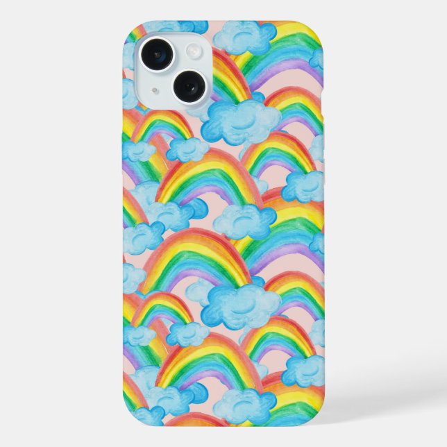 Coque iPhone Arc-en-ciel coloré (Verso)