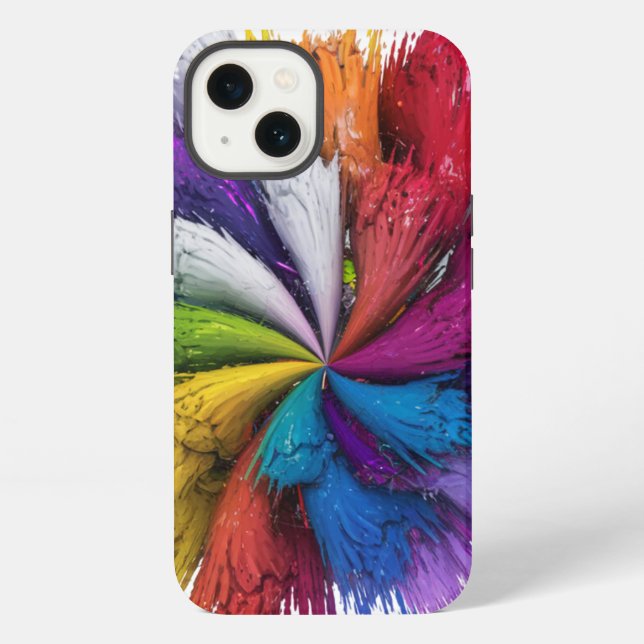 Coque iPhone Arc en ciel coloré (Verso)