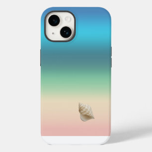 Coque Pour iPhone 14 Arc-en-ciel de bord de mer avec coquillage en rayu