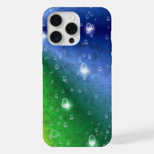 Coque iPhone 15 Pro Max Arc-en-ciel en cuir d'éléphant optique & gouttes d