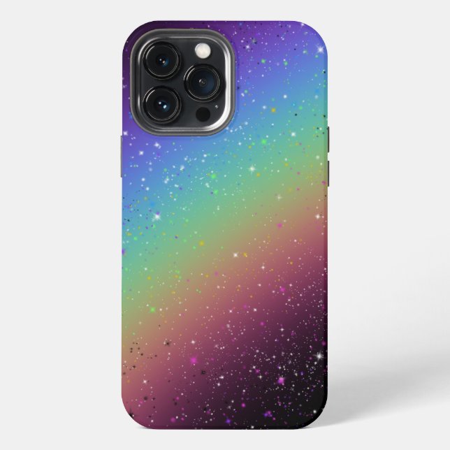 Coque iPhone Arc en ciel galactique (Verso)