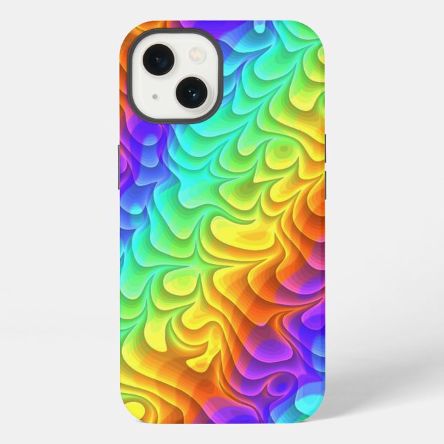 Coque iPhone Arc-en-ciel humide (Verso)