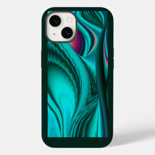 Coque Pour iPhone 14 Arc-en-ciel métallique Abstrait futuriste