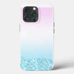 Etui iPhone 13 Pro Arc-en-ciel pailleté dégradé de couleurs moderne é