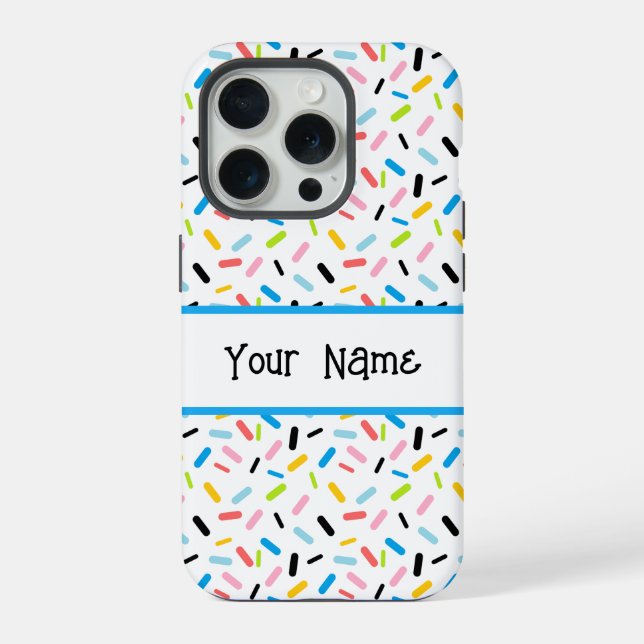 Coque iPhone Arc en ciel Sprinkles Queer Pride Drapeau (Verso)