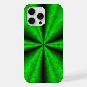 Coque iPhone 15 Pro Max Arc-en-ciel vert en optique cuir peau d'éléphant
