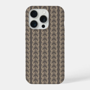 Coque iPhone 15 Pro Arches Art déco en Champagne sur Charbon de bois c