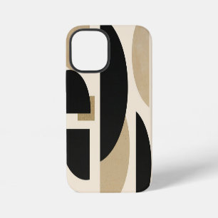 Coque iPhone 12 Mini Arches du désert : Composition en noir et beige
