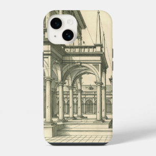 Coque Pour iPhone 14 Architecture vintage, Cour romaine avec Colonnes