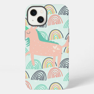 Etui iPhone 13 Arcs-en-ciel et licornes