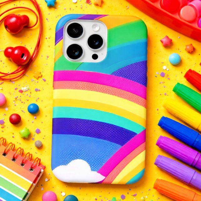 Coque iPhone Arcs-en-ciel Modernes (Créateur téléchargé)