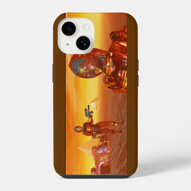 Coque iPhone ARES DANS LE DÉSERT D'HYPERION Science-fiction  (Verso)