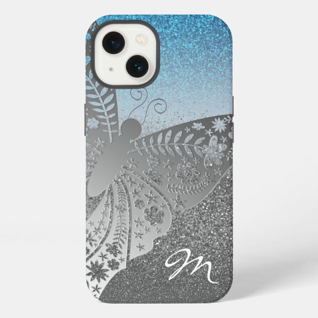 Coque iPhone Argent Pailleté (Verso)