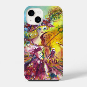 Coque Pour iPhone 14 ARLECCHINA VIOLONISTE / Nuit de Carnaval Vénitien
