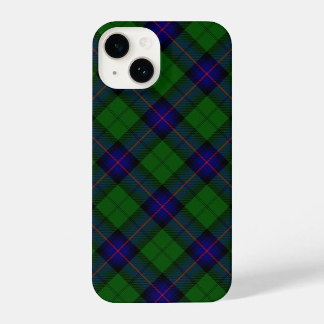 Coque iPhone Armstrong tartan bleu et vert plaid (Verso)