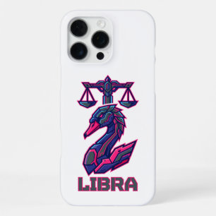 Coque iPhone 16 Pro Max Armure de jeu Mecha SciFi Cyber Libra Zodiaque