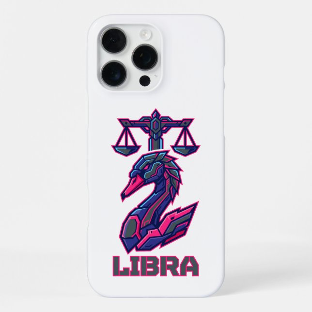 Coque iPhone Armure de jeu Mecha SciFi Cyber Libra Zodiaque (Verso)