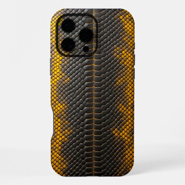 Coque iPhone Armure de reptile : Peau de serpent (Verso)