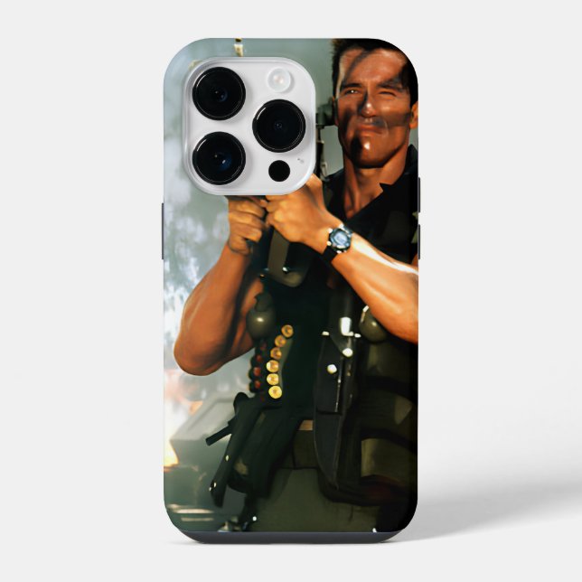 Coque iPhone Arnold avec bazooka de bras (Verso)