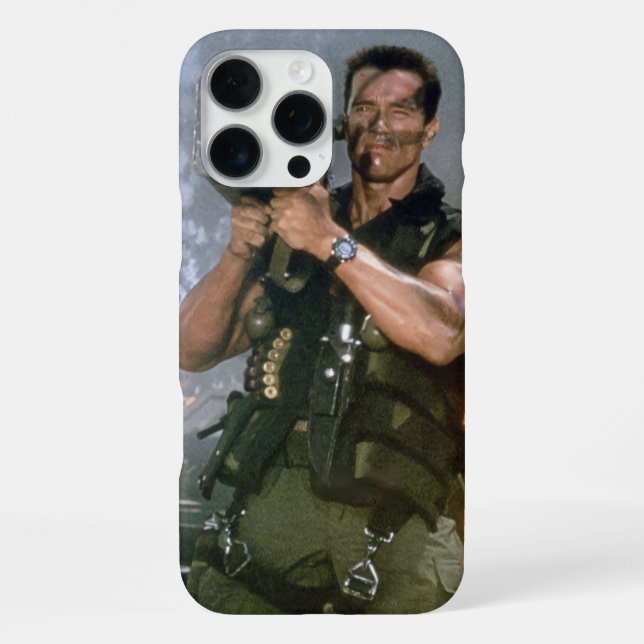 Coque iPhone Arnold Schwarzeneger tir à la fusée (Verso)