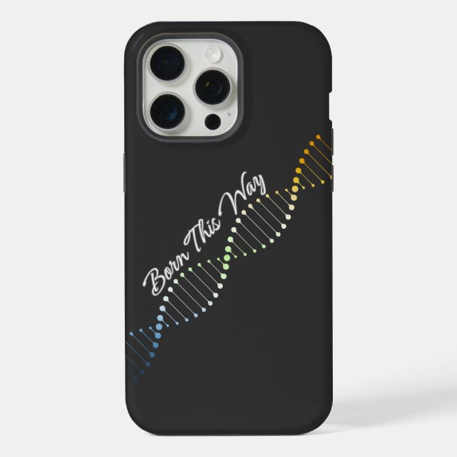 Coque iPhone AroAce Agender Né Ainsi ADN (Verso)