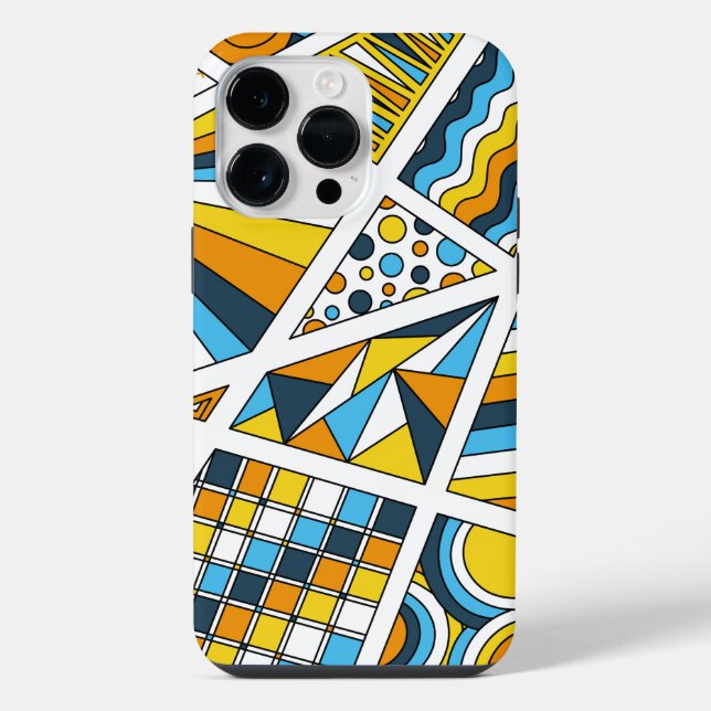 Coque iPhone AroAce Pride Zen Doodle Sunset Drapeau Moderne Abs (Verso)