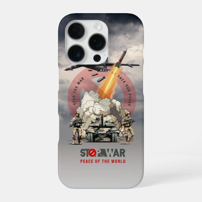 Coque iPhone Arrêtez la guerre | (Verso)
