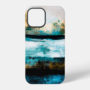 Coque iPhone 12 arrière - plan Abstrait de texture d'huile. Peindr