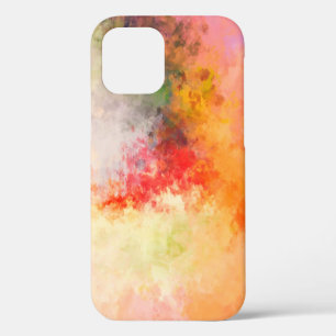 Coque iPhone 12 Arrière - plan Abstrait peint brossé. Brosse