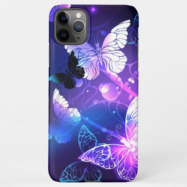 Coque iPhone Arrière - plan avec papillons de nuit (Dos)
