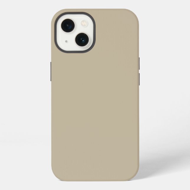 Coque iPhone Arrière-plan beige clair doux – Conception de mari (Verso)