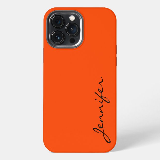 Coque iPhone Arrière - plan couleur rouge orange (Verso)