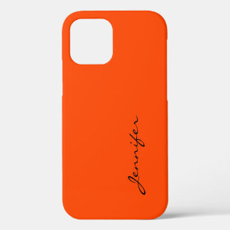 Coque iPhone 12 Pro Arrière - plan couleur rouge orange