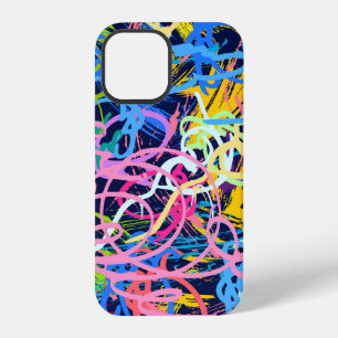 Coque iPhone 12 Arrière - plan de beaux-arts. Motif sans faille av