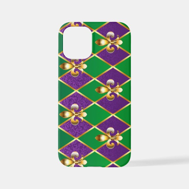 Coque iPhone Arrière - plan de bijoux Mardi Gras (Verso)