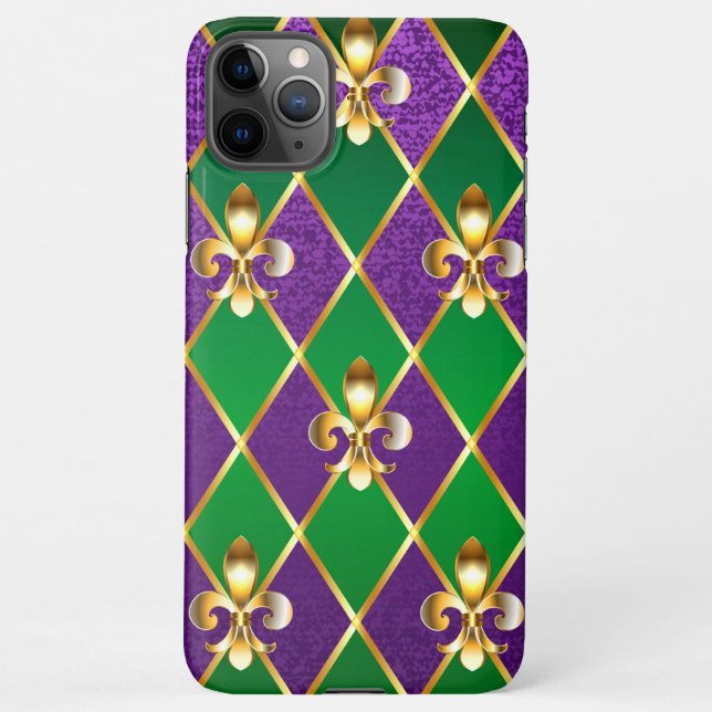 Coque iPhone Arrière - plan de bijoux Mardi Gras (Dos)