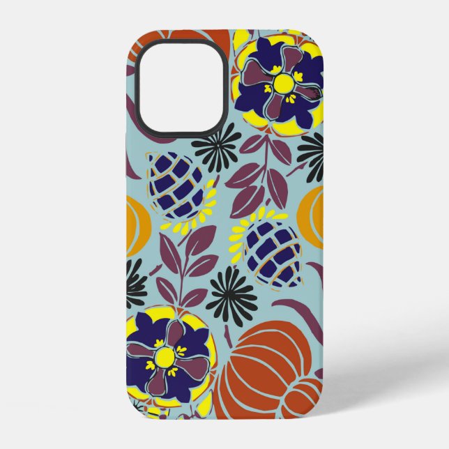 Coque iPhone arrière - plan de design floral (Verso)