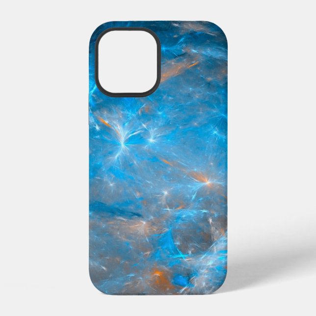 Coque iPhone Arrière-plan de l'espace futuriste, abstrait, Lig (Verso)