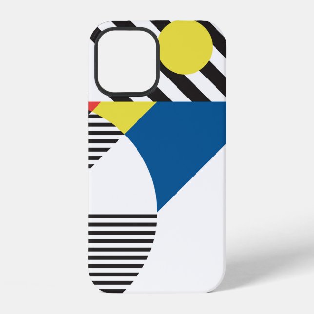 Coque iPhone Arrière - plan de style rétro moderne (Verso)