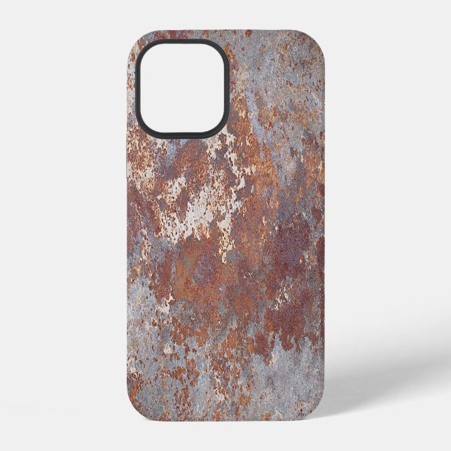 Coque iPhone Arrière - plan de texture métallique rouillé (Verso)