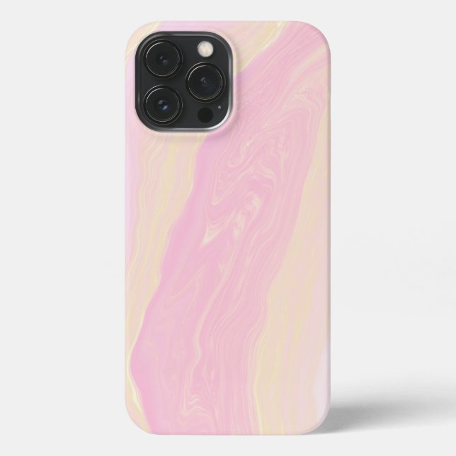 Coque iPhone Arrière - plan en marbre rose Abstrait (Verso)