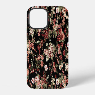 Coque iPhone 12 Arrière - plan floral sans couture : motif fleuri.