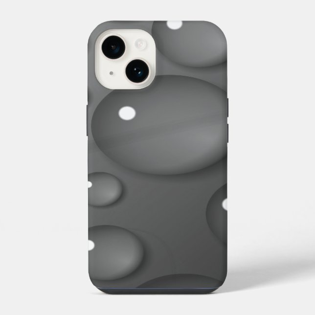 Coque iPhone Arrière - plan Gray Raindrop (Verso)