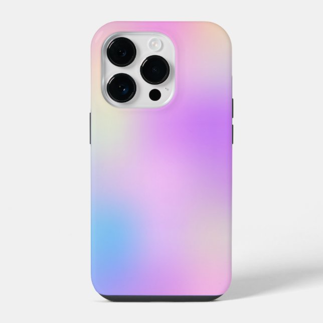 Coque iPhone Arrière-plan holographique coloré (Verso)