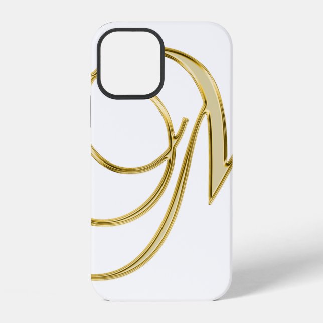 Coque iPhone Arrière - plan initial de lettre alphabet (Verso)