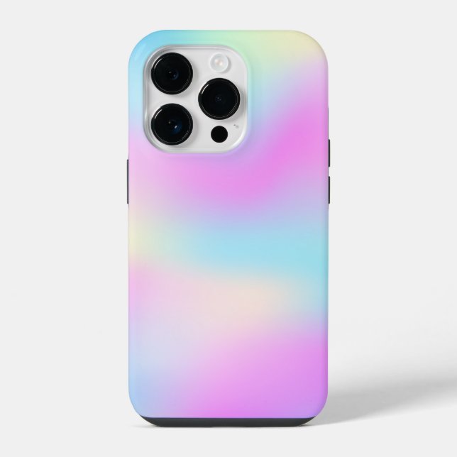 Coque iPhone Arrière - plan irisé coloré (Verso)