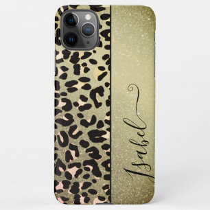 Coque iPhone 11Pro Max Arrière - plan Leopard Motif tendance Nom personna